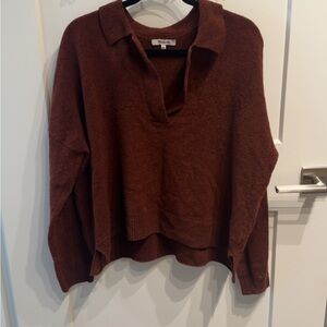 Madewell Maroon Polo Sweater